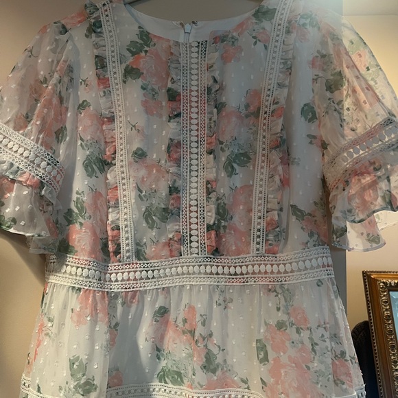 Rachel Parcell Floral Ruffle Sleeve Dress - Picture 3 of 6